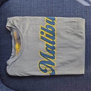 Aviator Nation Grey Malibu T-shirt. Navy and Gold Lettering. Children’s Size 12.